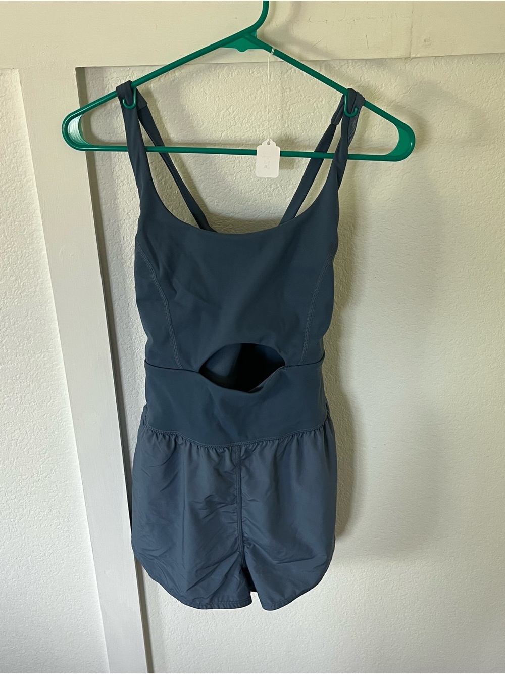 FP Movement by Free People Dark Teal Cutout Romper